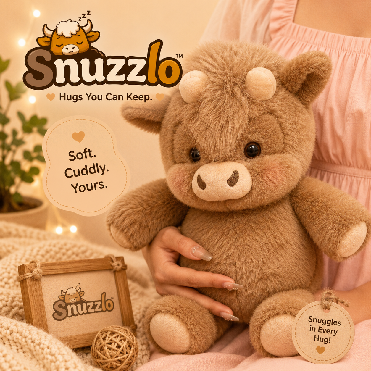 Snuzzlo™ Running Highland Cow Plushie - Snuzzlo™