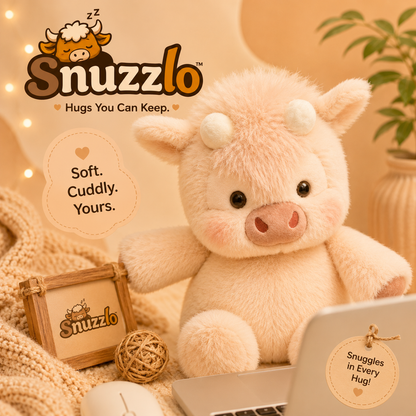 Snuzzlo™ Running Highland Cow Plushie - Snuzzlo™