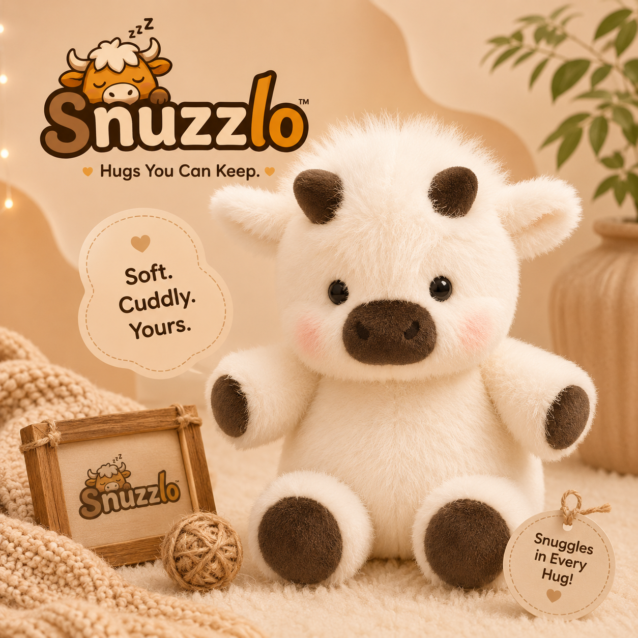 Snuzzlo™ Running Highland Cow Plushie - Snuzzlo™